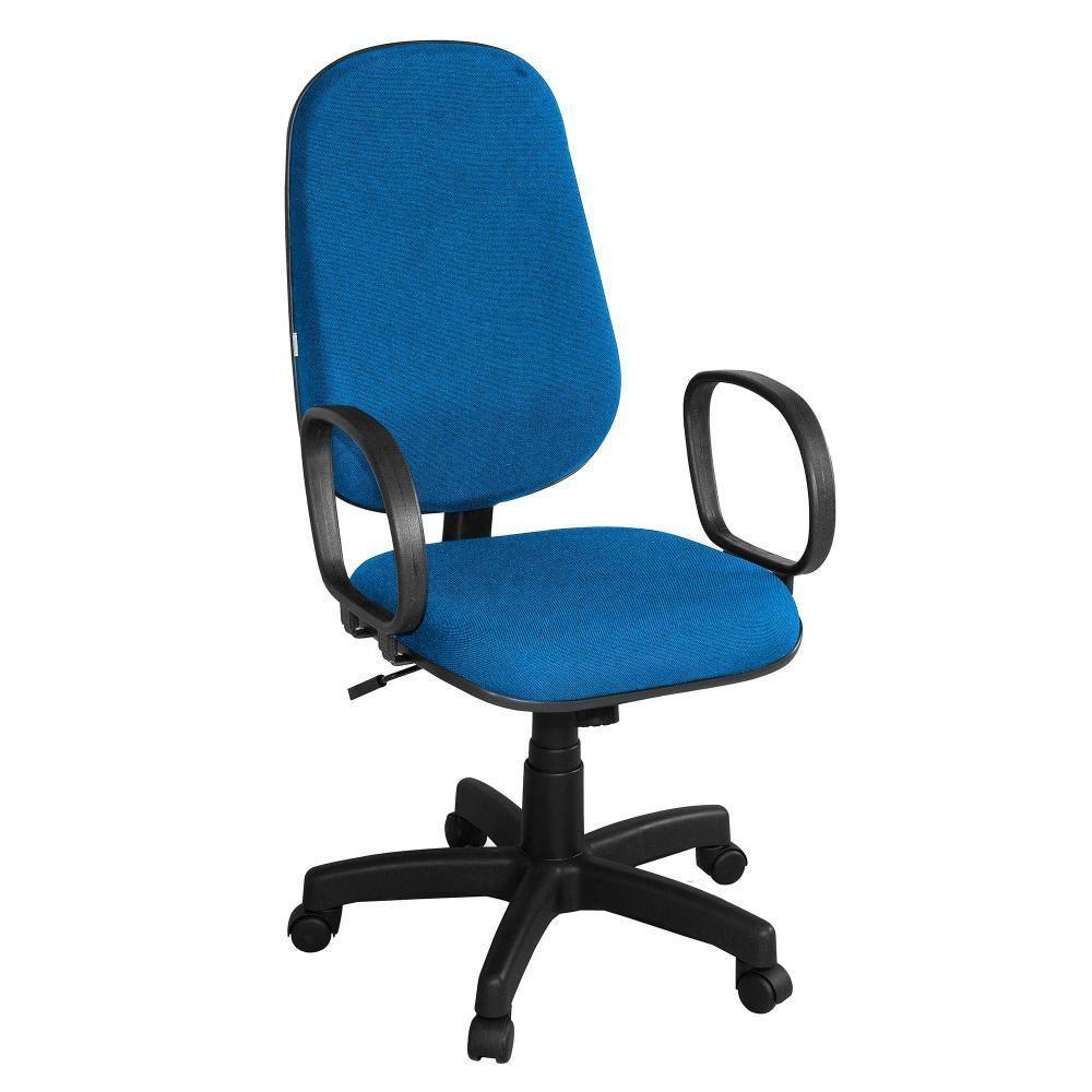 Cadeira Presidente Giratória Braço Corsa Azul - 1