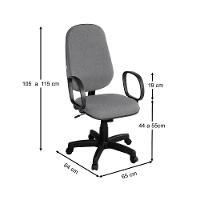 Cadeira Presidente Giratória Braço Corsa Cinza - 2