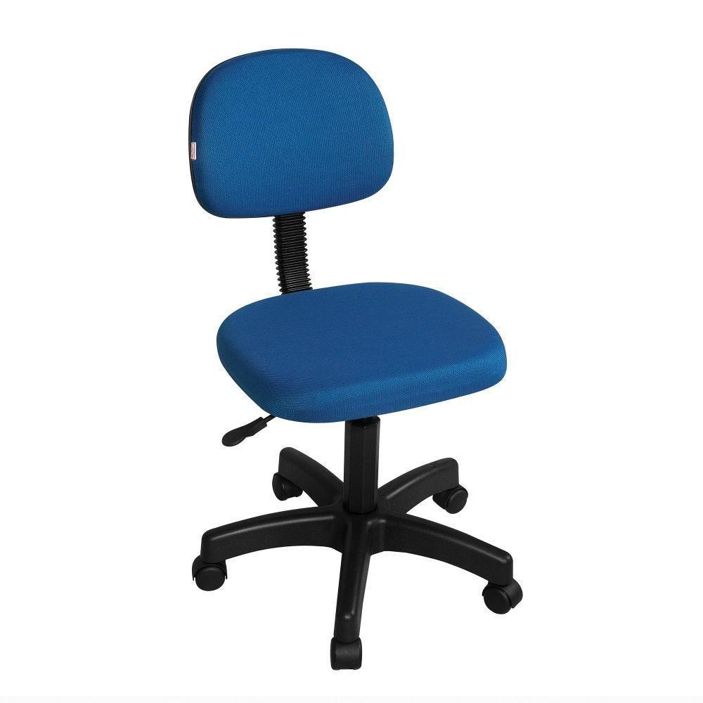 5 Cadeiras Secretária Top Giratória Plus Azul - 1