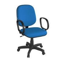 Cadeira De Escritório Giratória Diretor Com Braço Seul Azul - 1