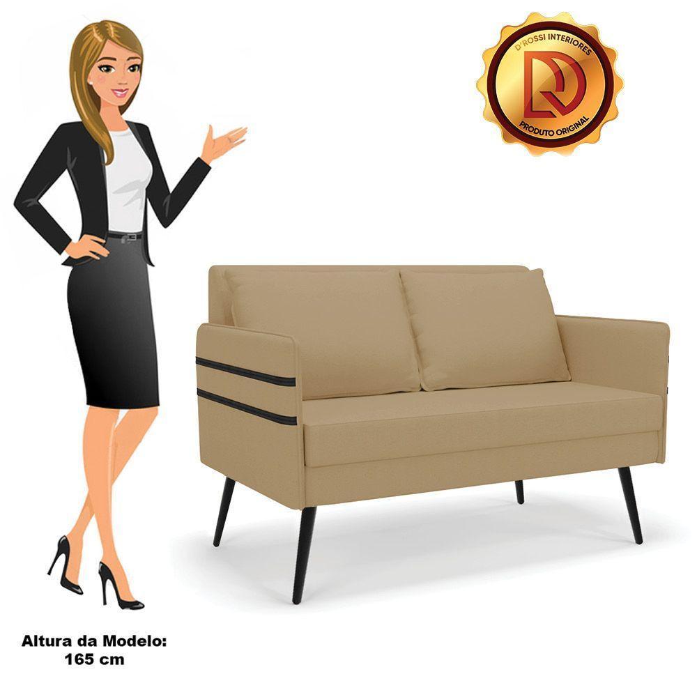 Namoradeira 02 Lugares Mari Linho De Ferro A32 Palha - 3