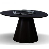 Mesa Cone Redonda Orgânica Em ébano 100cm - 1