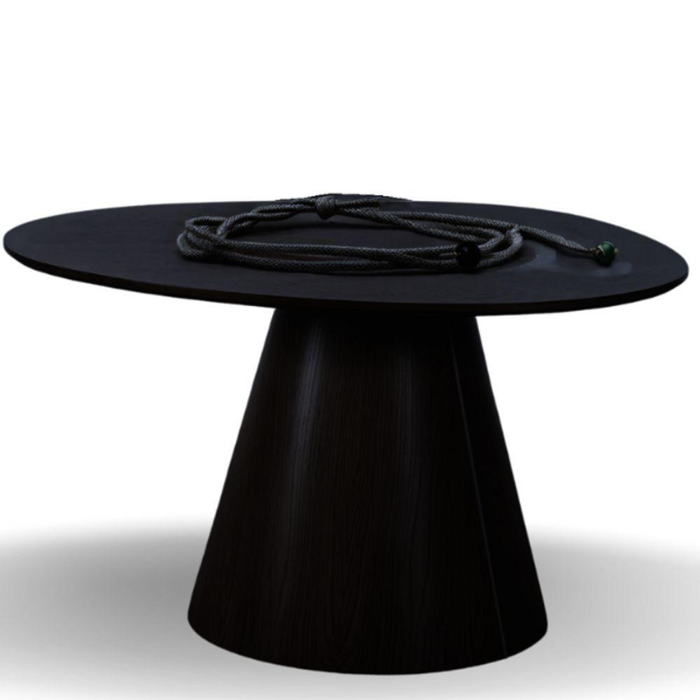 Mesa Cone Redonda Orgânica Em ébano 140cm - 1