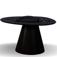 Mesa Cone Redonda Orgânica Em ébano 130cm - 1