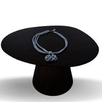 Mesa Cone Redonda Orgânica Em ébano 120cm - 2