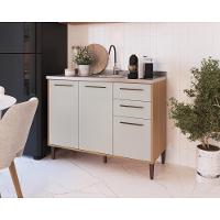 Balcão Pia 120cm 3 Portas E 2 Gavetas Delmarco Jade  - 5