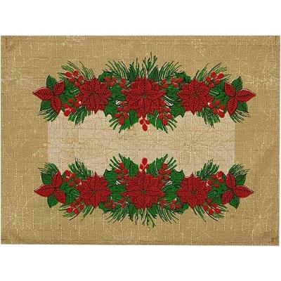 Lugar Americano Linhão Natalino Merry Christimas 30x40 Flor De Natal