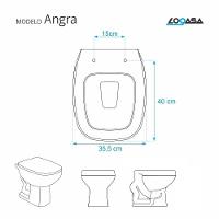 Tampa De Vaso Sanitário Com Amortecedor Angra Branco Para Bacia Logasa - 2