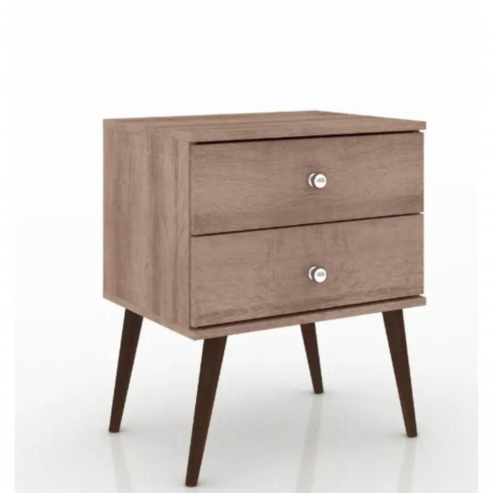 Mesa De Cabeceira Retrô 2 Gavetas - 2