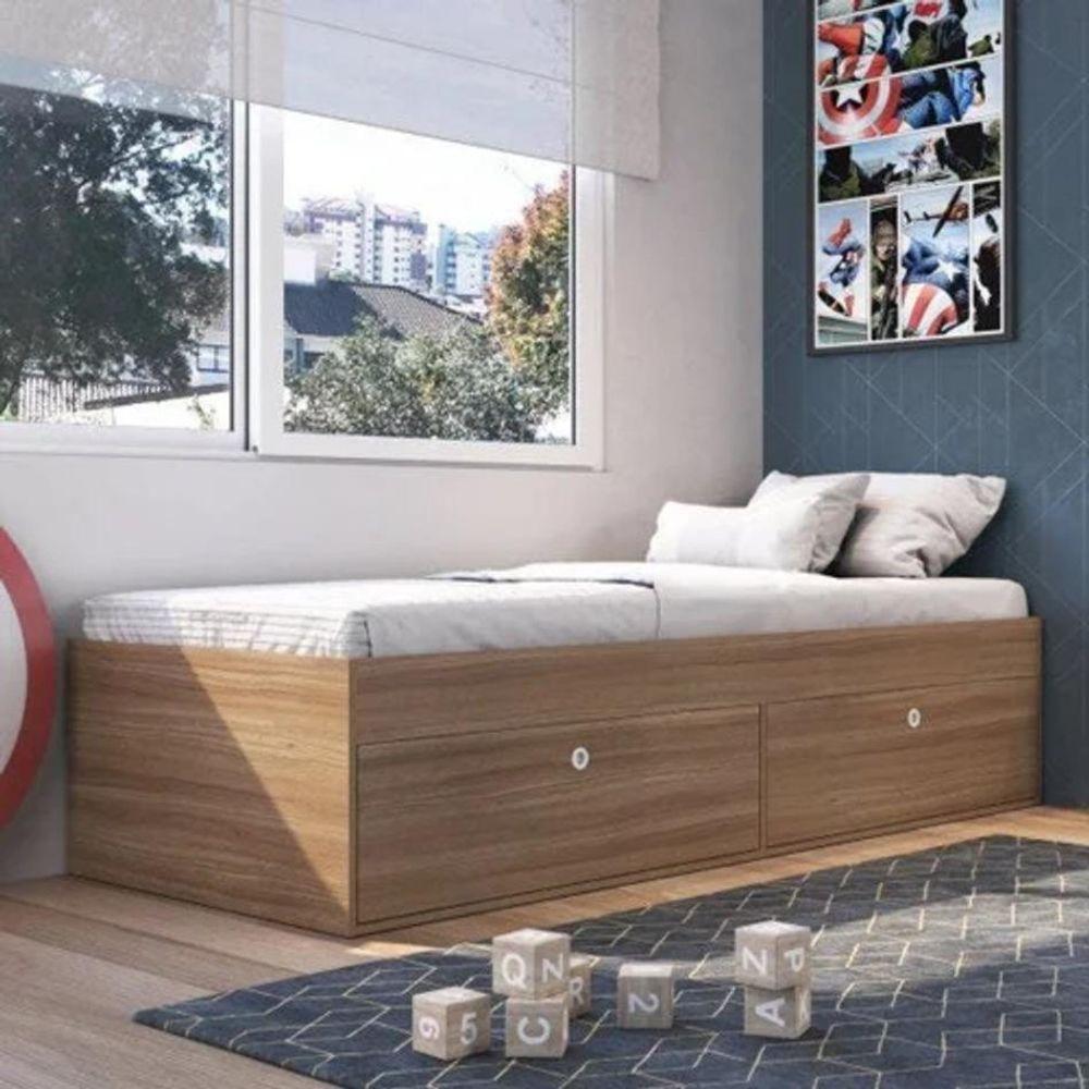 Quarto Juvenil C- Cama 80 E Mesa De Cabeceira Tokio - 1