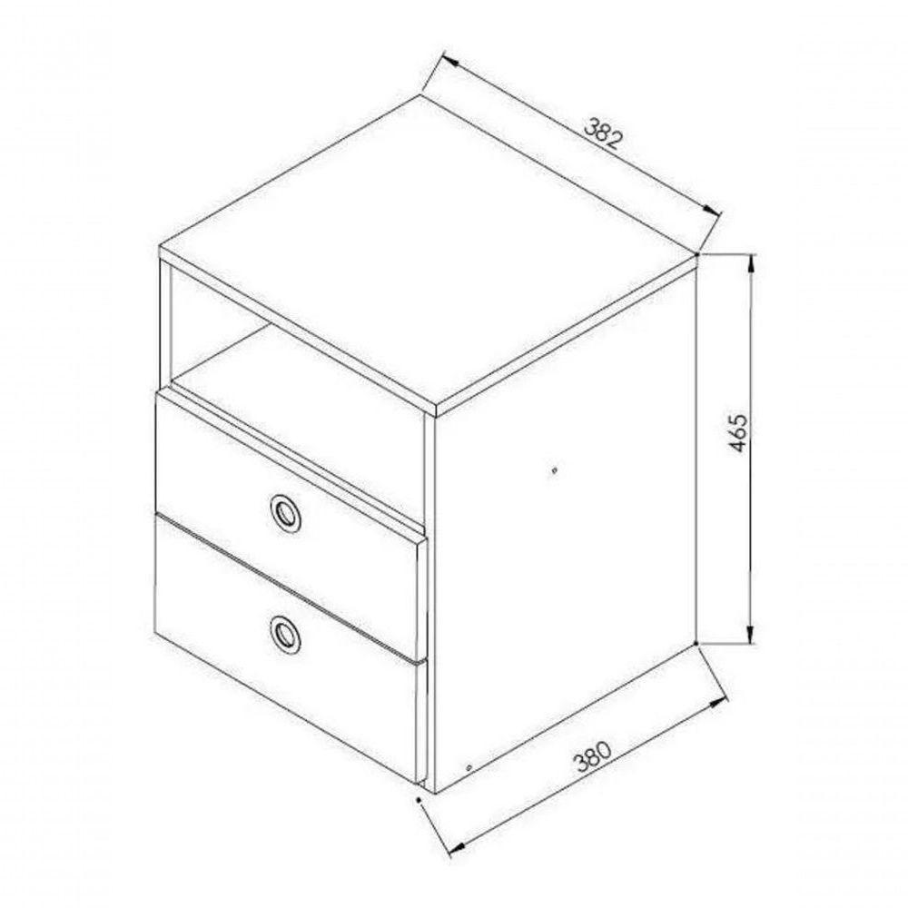 Quarto Juvenil C- Cama 80 E Mesa De Cabeceira Tokio - 5
