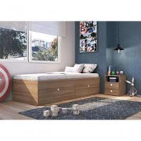 Quarto Juvenil C- Cama 80 E Mesa De Cabeceira Tokio - 2