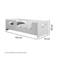 Cama Infantil Encanto Branca Com Colchão Gabrielli
