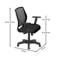 Jogo Mesa Com Gaveteiro E Cadeira Inclinável Affara Preto - 3