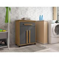 Multiuso Com 2 Portas Cantária Cinamomo Grafite - 3