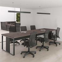 Conjunto Mesa E Cadeiras Para Escritório Doha Freijó Preto - 3