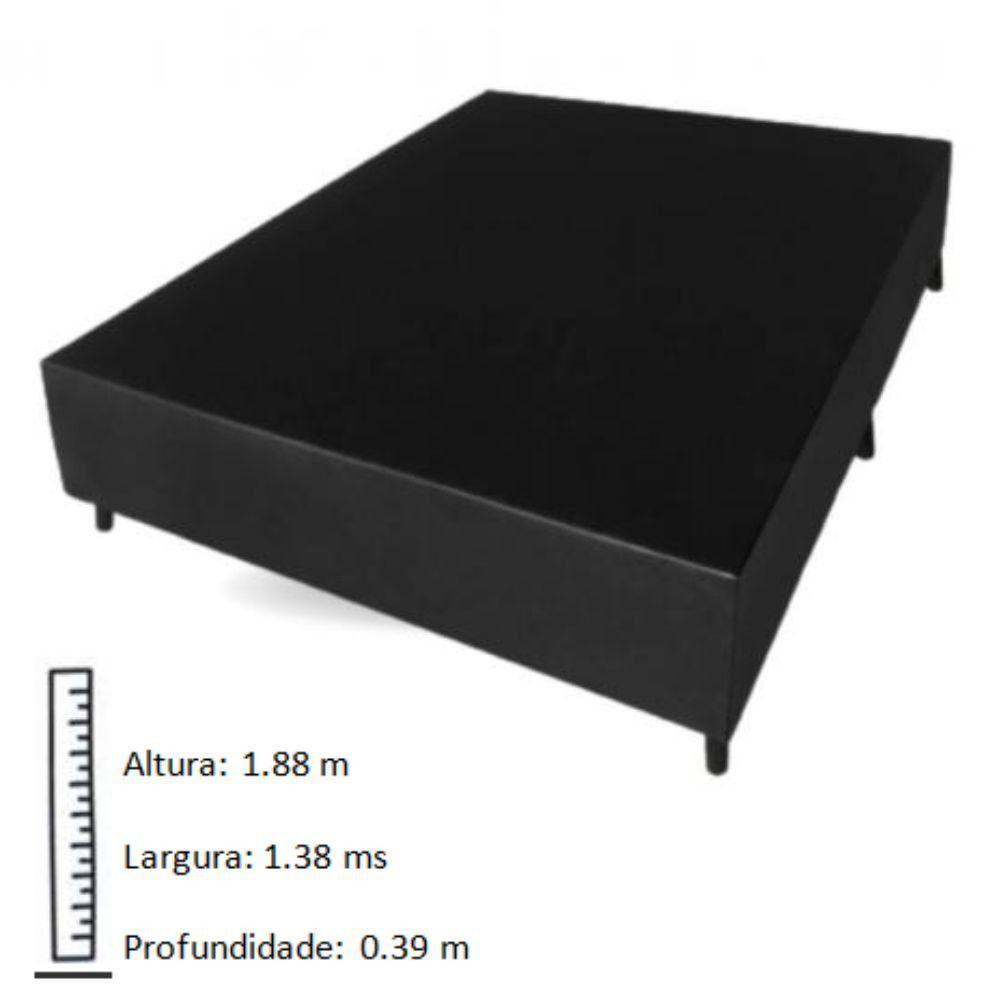 Base Box Para Colchão Casal Itaflex 1,38x1,88x0,39 Preto - 2