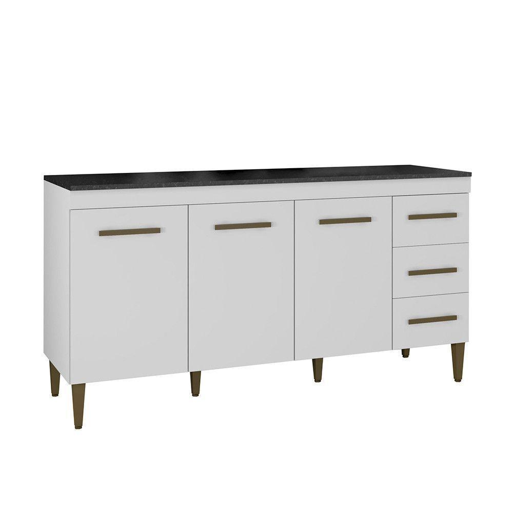 Balcão Atenas 3 Portas E 3 Gavetas Branco - 7