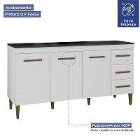 Balcão Atenas 3 Portas E 3 Gavetas Branco - 3