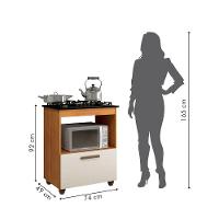 Balcão Para Cooktop 04 Bocas 1 Porta Basculante Salvia Naturalle Com Off White - 7