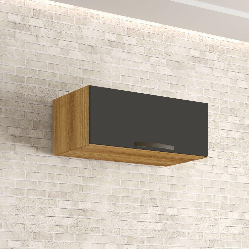 Aéreo Geladeira Valência Branco Salleto Móveis Carvalho Com Grafite - 1