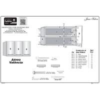 Aéreo Triplo Valência Branco Salleto Móveis Carvalho Com Grafite - 3