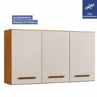 Armário Aéreo 3 Portas E 2 Prateleiras Etios Naturalle Com Off White - 3