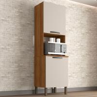 Cozinha Torre Quente Valência Branco Salleto Móveis Cinamomo Com Off White - 1