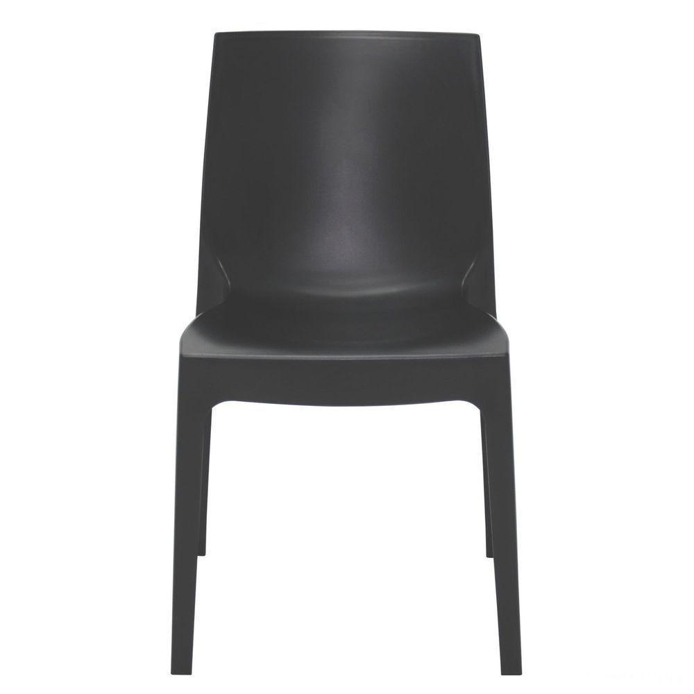 Cadeira Tramontina Alice Satinada Sem Braços Em Polipropileno Preto Tramontina - 1