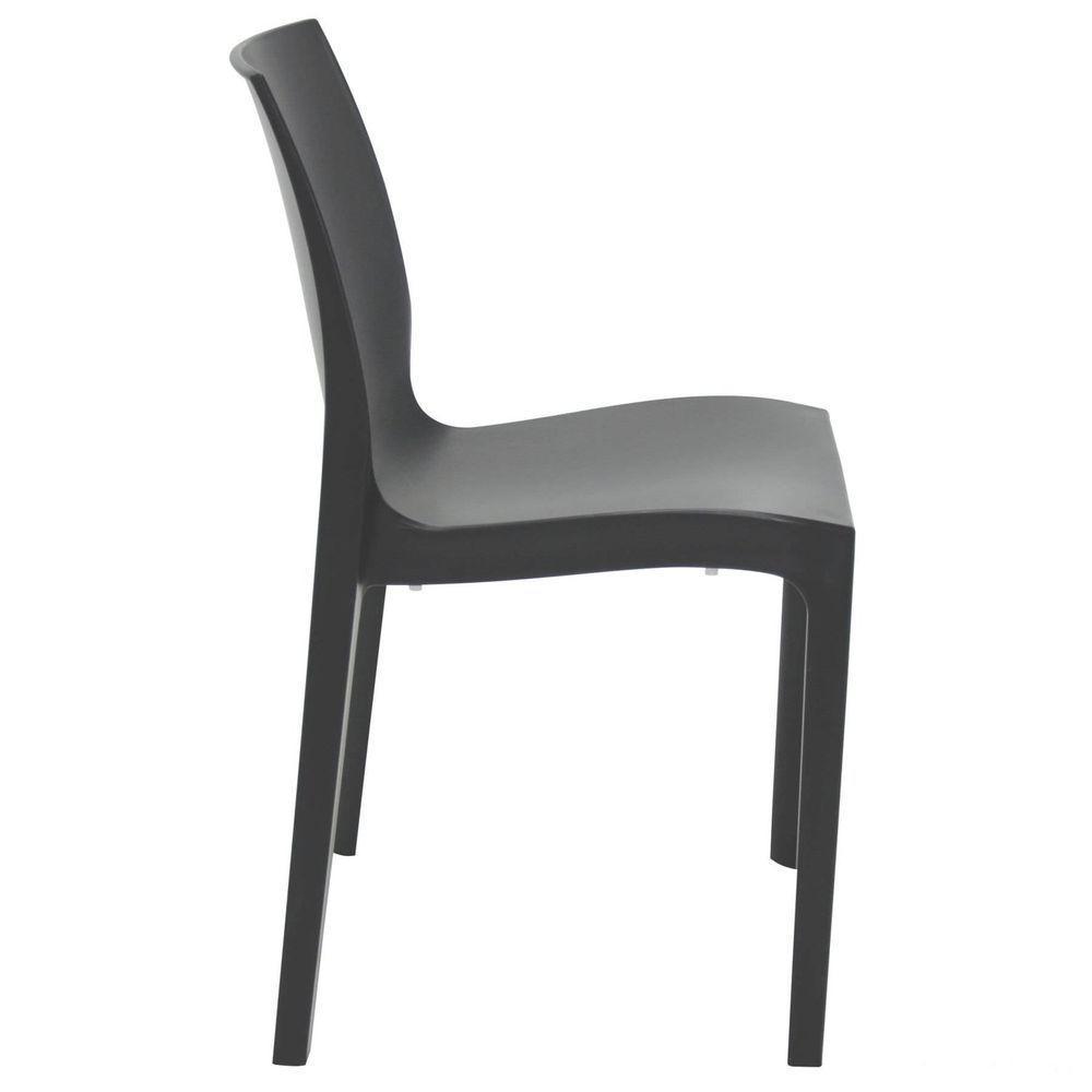 Cadeira Tramontina Alice Satinada Sem Braços Em Polipropileno Preto Tramontina - 6