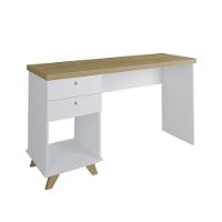 Mesa Para Quarto Retrô 2 Gavetas New Jersy Olmo Branco - 9