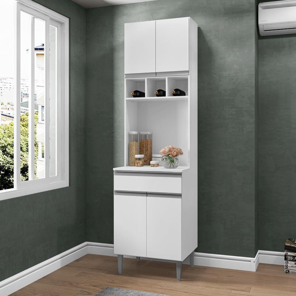 Armário De Cozinha 4 Portas Catanzaro Branco - 1