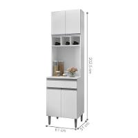 Armário De Cozinha 4 Portas Catanzaro Branco - 2