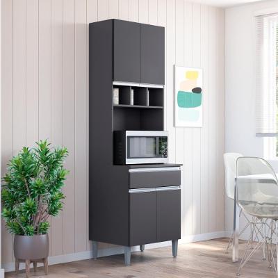 Armário De Cozinha 4 Portas Catanzaro Cinza