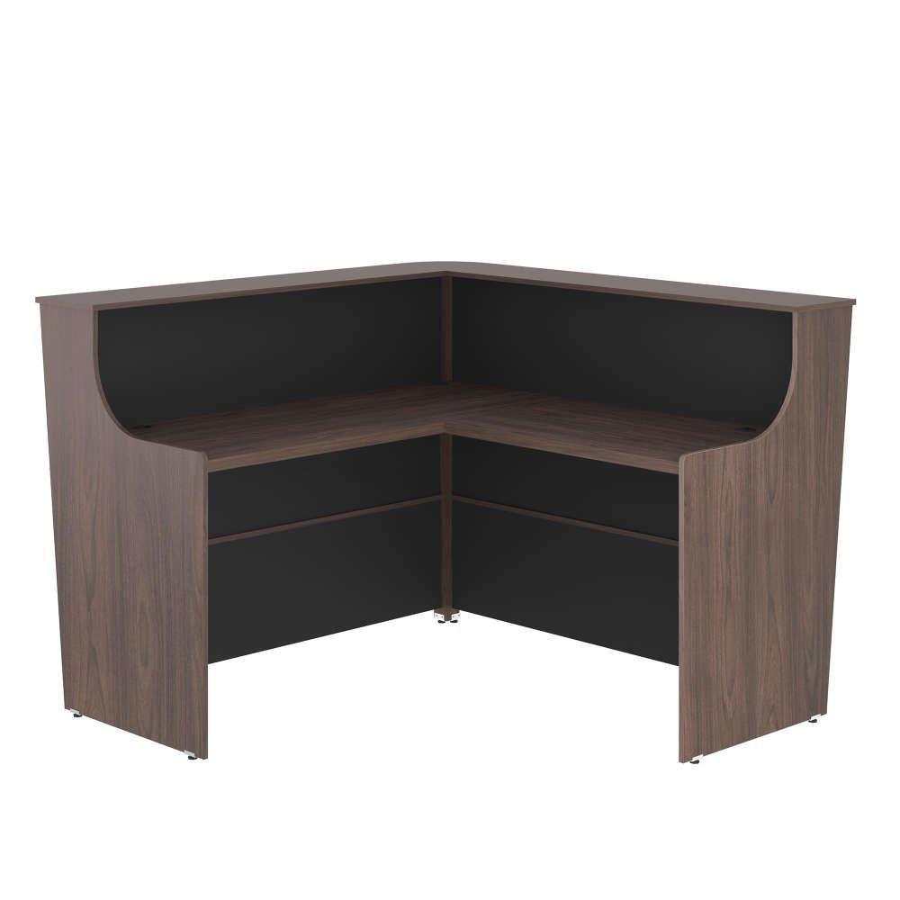 Balcao Para Recepção Em L Fever Freijo Preto - 1