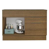 Balcão Gabinete De Pia 120 Cm 1 Portas E 2 Gavetas (com Tampo) Rustic Stella Madesa Rustic