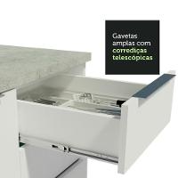 Balcão Gabinete De Pia 120 Cm 1 Portas E 2 Gavetas (com Tampo) Branco Stella Madesa Branco - 6