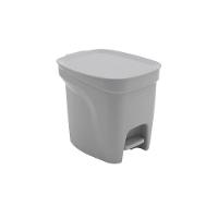 Lixeira Tramontina Basic Compact Em Polipropileno Cinza Com Haste Em Aço Galvanizado 7 L Tramontina - 1