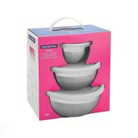 Jogo De Potes Em Aço Inox Com Tampa Plástica Tramontina Freezinox 3 Peças Tramontina - 6