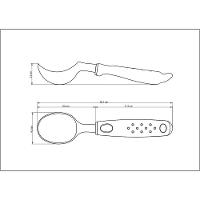 Concha Para Sorvete Tramontina Utilitá Em Zamak Cromado Com Cabo De Polipropileno Branco Tramontina - 3