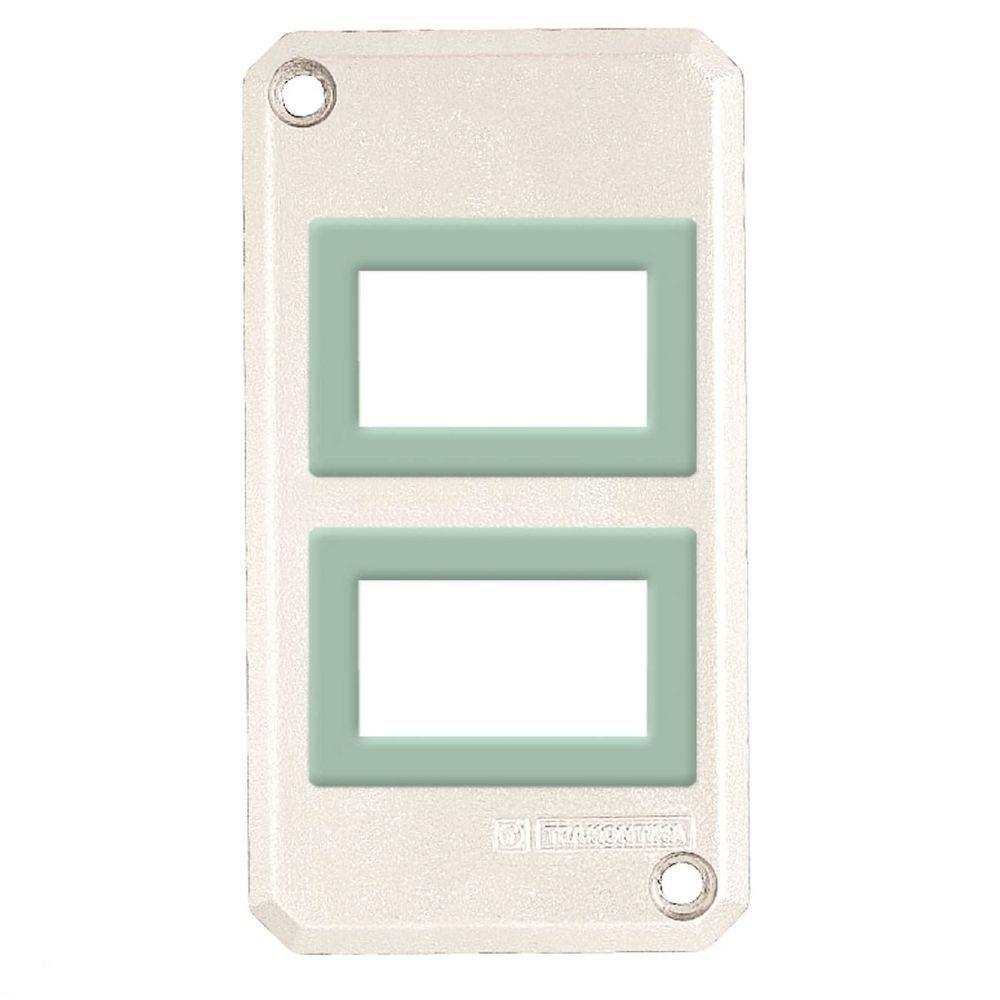 Tampa Para Condulete 1" Com 2 Postos Horizontal Para Sistema Modular Tramontina - 1