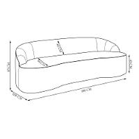 Sofá 3 Lugares Para Sala De Estar Living 180cm Theo D06 Veludo Royal - Mpozenato - 5