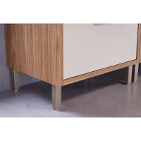 Balcão De Cozinha Eloise Canto Direita-esquerda C-1 Porta E Tampo 92cm Freijo-titanium - Mgm - 5