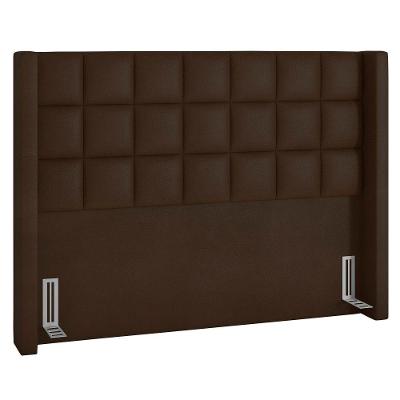 Cabeceira Cama Box King 195cm Pisa P02 Sintético Marrom - Mpozenato