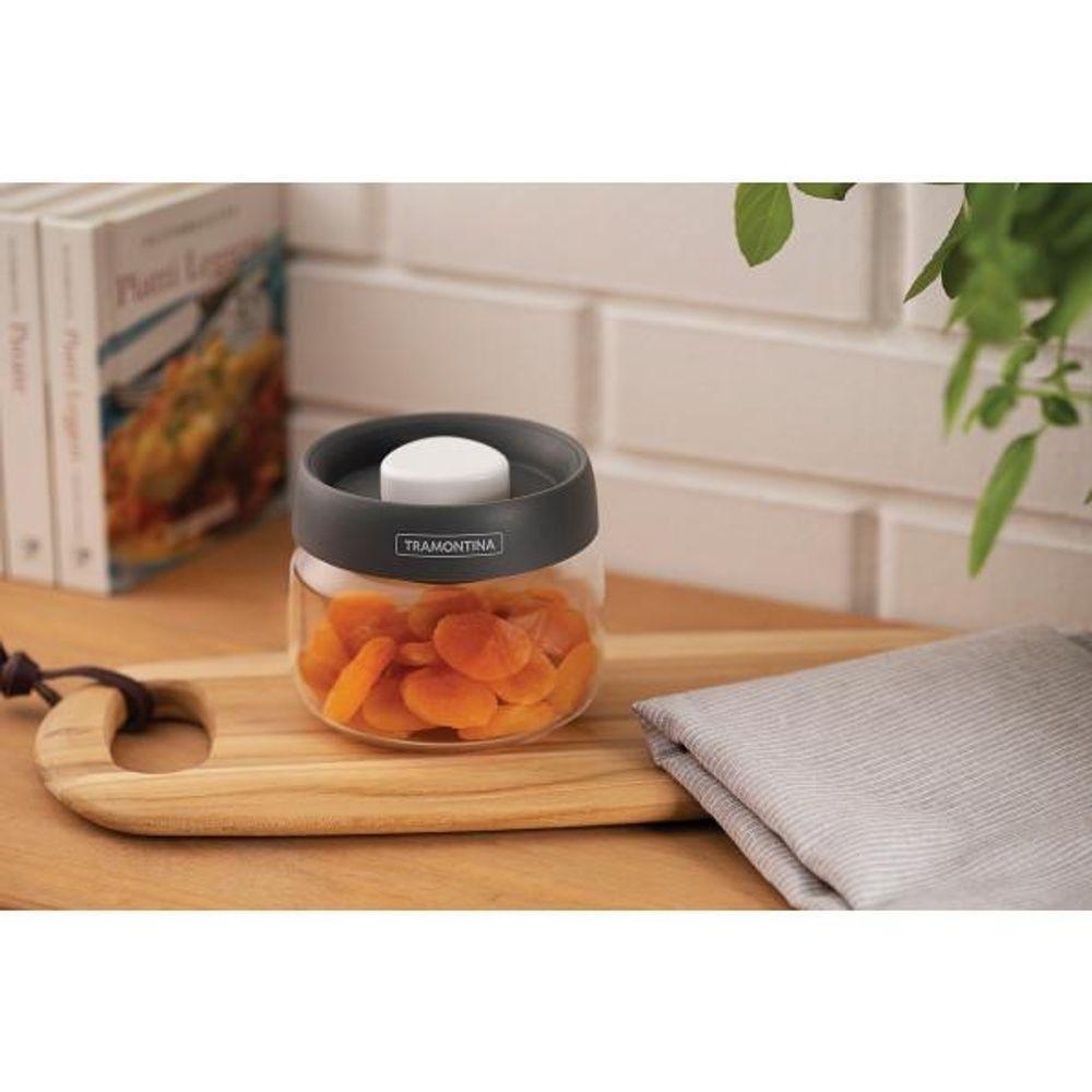 Pote De Vidro Tramontina Purezza Com Tampa Plástica A Vácuo 0,4 L - 6