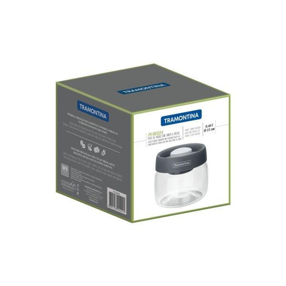 Pote De Vidro Tramontina Purezza Com Tampa Plástica A Vácuo 0,4 L - 7
