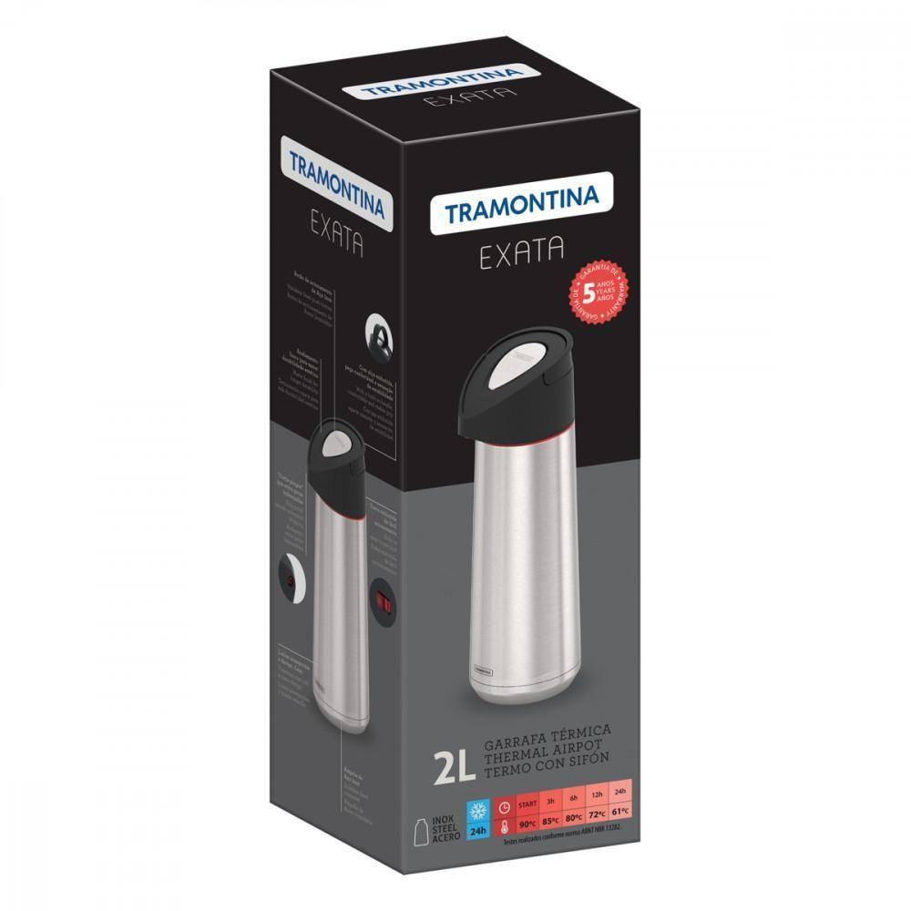 Garrafa Térmica Tramontina Exata Em Aço Inox Com Ampola De Aço 2 L - 8
