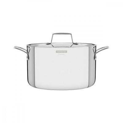 Caçarola Tramontina Grano Funda Em Aço Inox Corpo Triplo Com Tampa E Alças 20 Cm 3,5 L