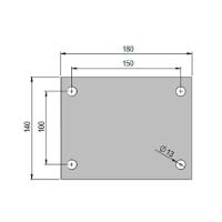 Rodizio Giratório Carga Pesada 12x3 Pol. Roda De Ferro Sem Freio 1.400 Kg - 2