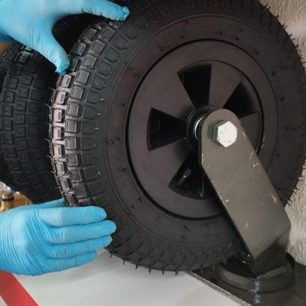 Rodizio Pneumático Fixo 350-8 Carrinho De Carga 4 Lonas Schioppa - 3